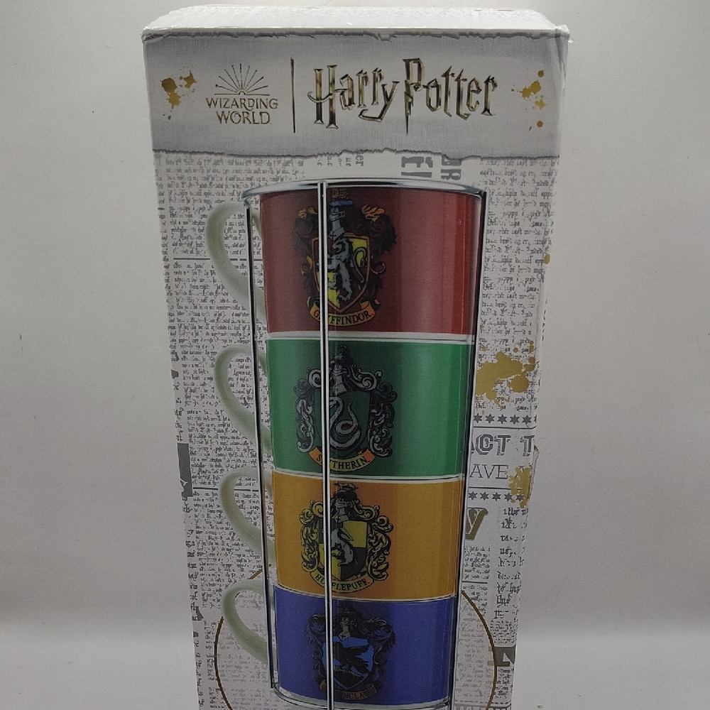 NEW Harry Potter House Crest Stackable Mugs - Multi Colored (Wizarding World)